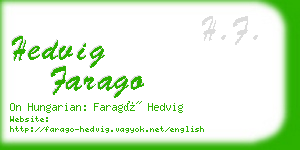 hedvig farago business card